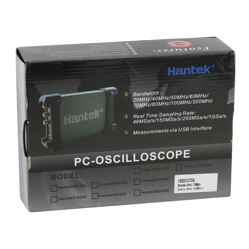 Hantek IDS1070A Виртуальный осциллограф 2-канальный 70 МГц 250MSa / S Беспроводное WIFI