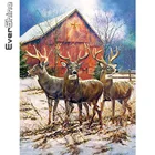 Картина сделай сам Evershine, олень Из алмазной вышивки год, вышивка крестиком, алмазная живопись, пейзаж, мозаика, искусство, украшение для дома