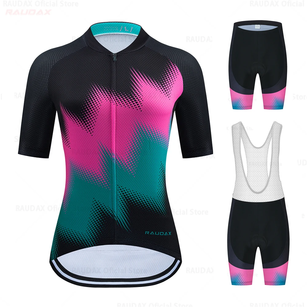 

Women's Cycling Jersey 2021 Pro Team Raudax Cycling Clothing Quick Drying Racing Sport Mtb Bicycle Jersey Bike Uniform Triathlon