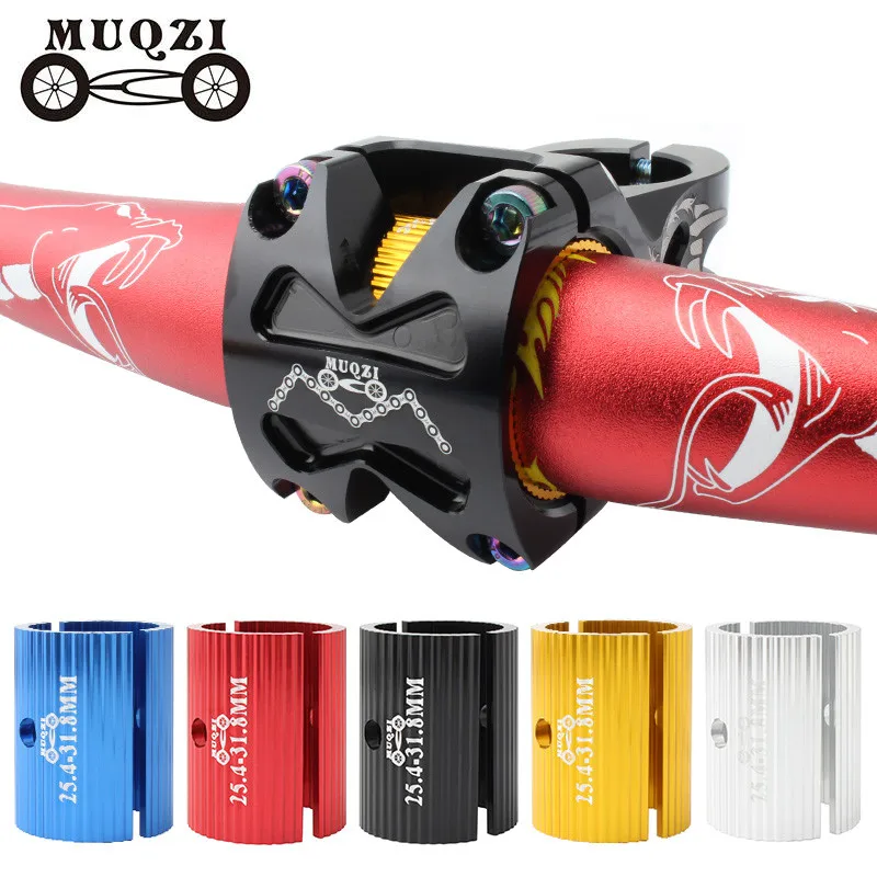 

MUQZI 2pcs Bike Handlebar Conversion Shim 25.4mm to 31.8mm 31.8mm to 35mm Aperture Adjust Adapter MTB Bicycle Bar Stem Reducer