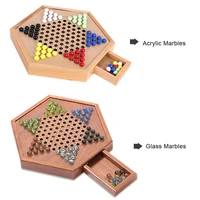 chinese checker game set wooden educational board kids classic halma chinese checkers set strategy family game pieces backgammon