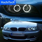 HochiTech высокого качества Дневной светильник DRL CCFL ангельские глазки демон глаза комплект Теплый Белый Halo Кольцо для BMW E46 Кабриолет подтяжка лица с ксеноновая лампа