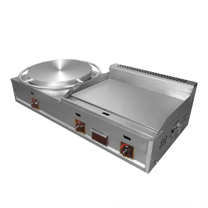 

Commercial Oven Pancake combination One machine Gas Miscellaneous grains Pancake oven Teppanyaki Hand cake Pancake fruit machine