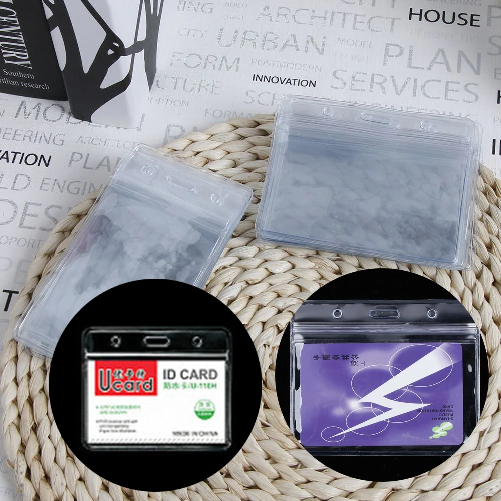 Лот из 10 горизонтальных прозрачных виниловых пластиковых держателей для