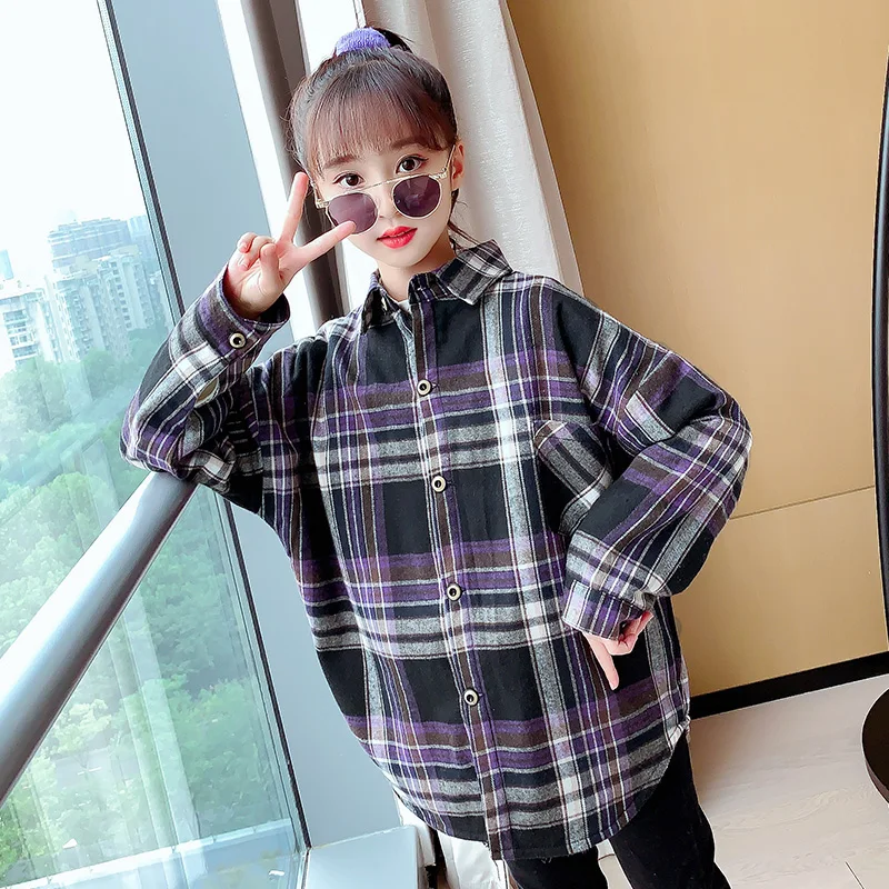 

Fashion Brand Baby Clothes Autumn winter Top Baby Boy Shirt Long Sleeve Plaid Shirts Girl Blouse Baby Shirts Kids Clothes 3-12y