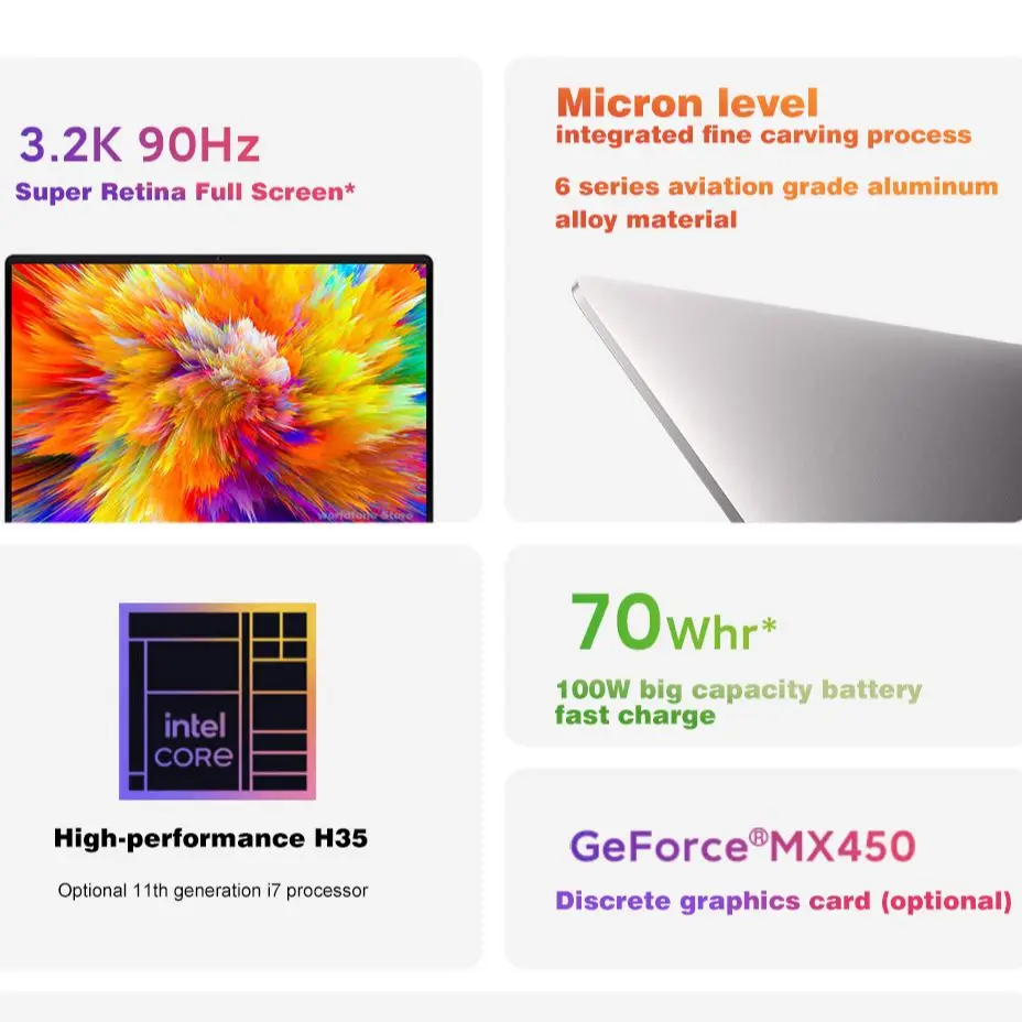 Xiaomi RedmiBook Pro 15 ноутбук 6 дюймов i7 11370H / i5 11300H 16GB + 512GB 3 2 K FHD с Windows 10 90 Гц разблокировка