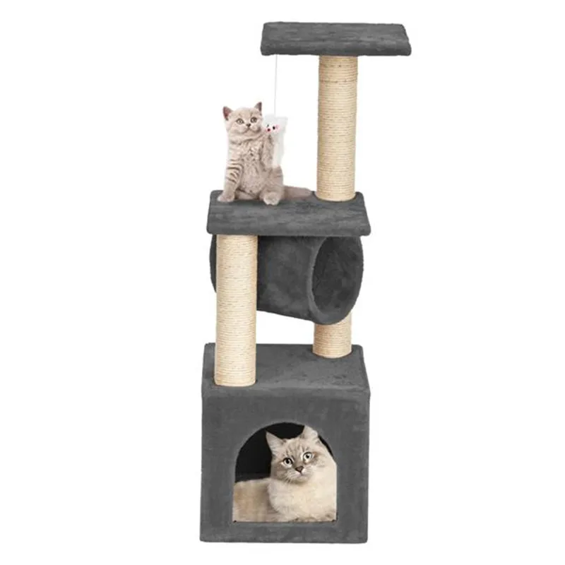 

Cat Tree Climbing Tower Condo House Cat Activity Tree with Sisal Scratching Posts Kitten Activity Playhouse Cat Tower Cat Toys
