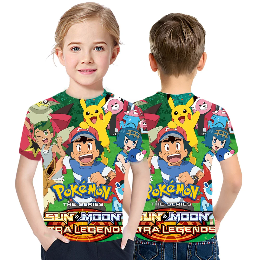 

Warzone 2021 Cartoon 3D Printing T-Shirt Children Picachu Animation Original Fashion Personality Casual Short Sleeve Top