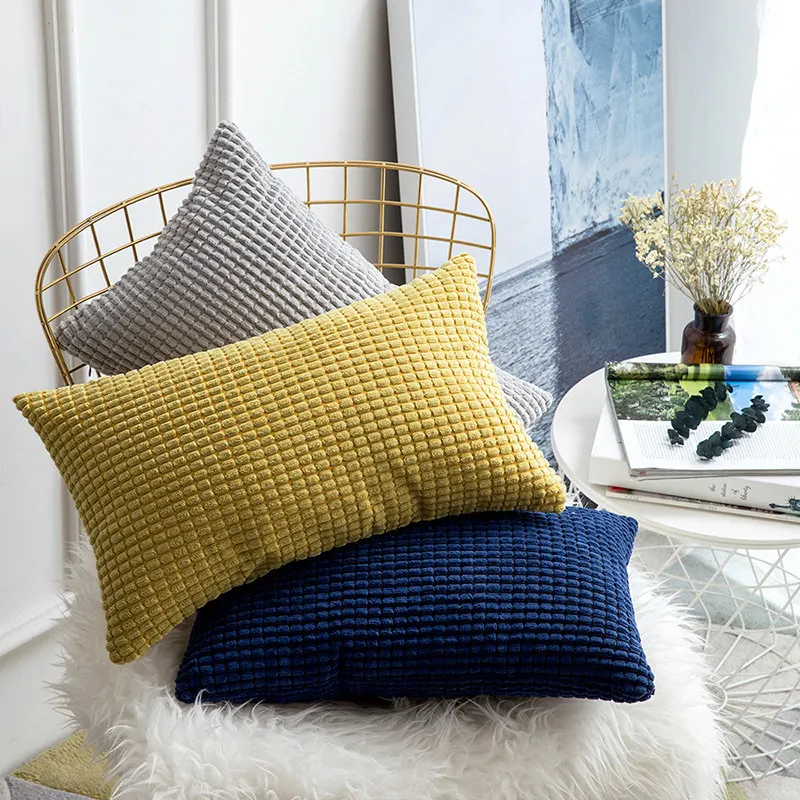 

Pillows Kussenhoes for Living Room 45x45cm Home Decor Thick Cushion Cover Corduroy Pillow Cover for Sofa Car Decorative