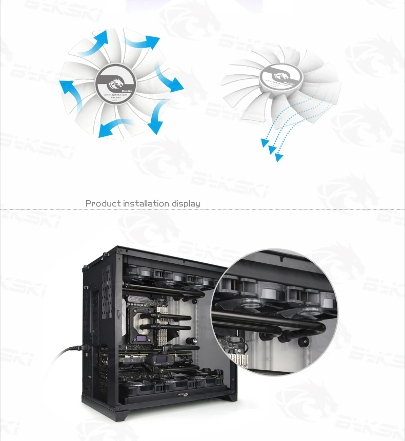 Bykski симфония полосы пропускания вентилятор Красочные RGB Halo на высоком каблуке 12 см с антибликовым покрытием с бесшумным вентилятором материнская плата синхронизации ауры 5V B-RBW-FN-V2