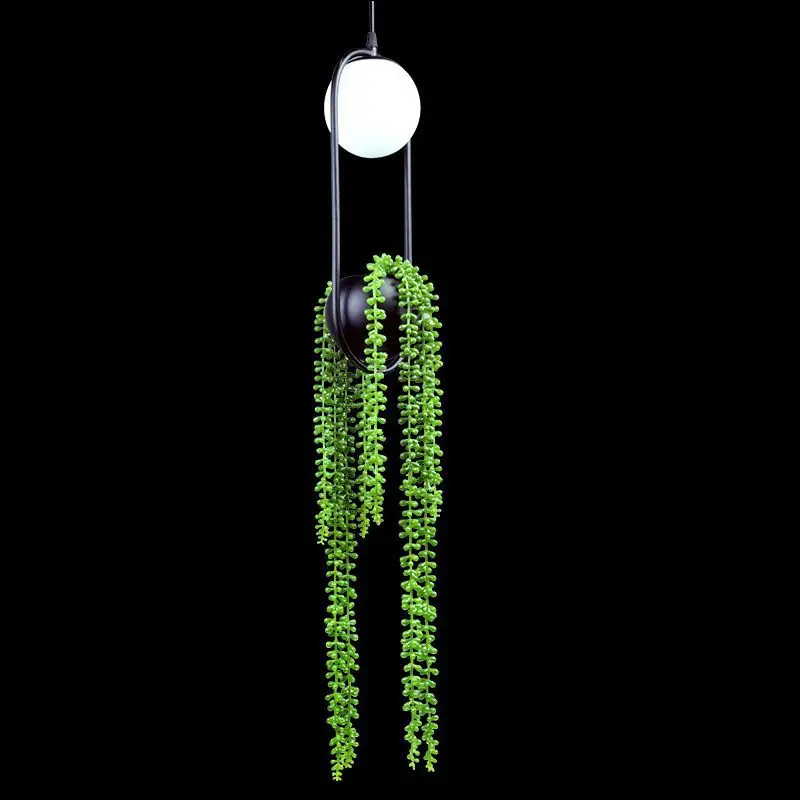 

Nordic simple iron Artificial plants Pendant Lights led hanging lamp for Kitchen Island bar hotel home decor G9 110V 220V