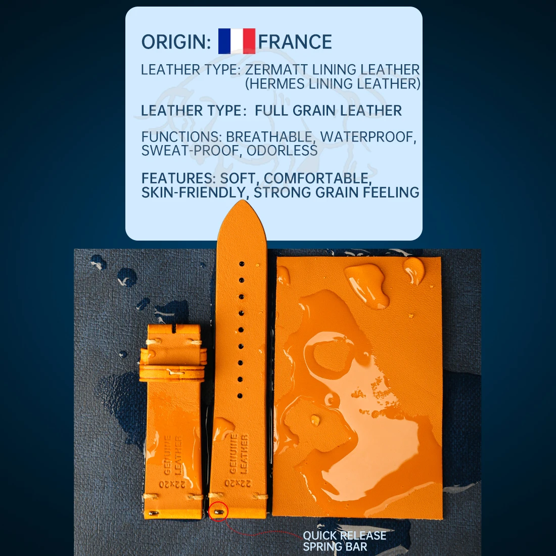 MAIKES Luxury Watch Band Accessories For Rolex Tudor OMEGA Etc Replacement Bracelet Italian Vintage Cow Leather Watch Strap