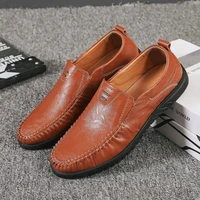 mens shoes spring 2021 new korean version of all match leather shoes mens british peas shoes business trend casual shoes men