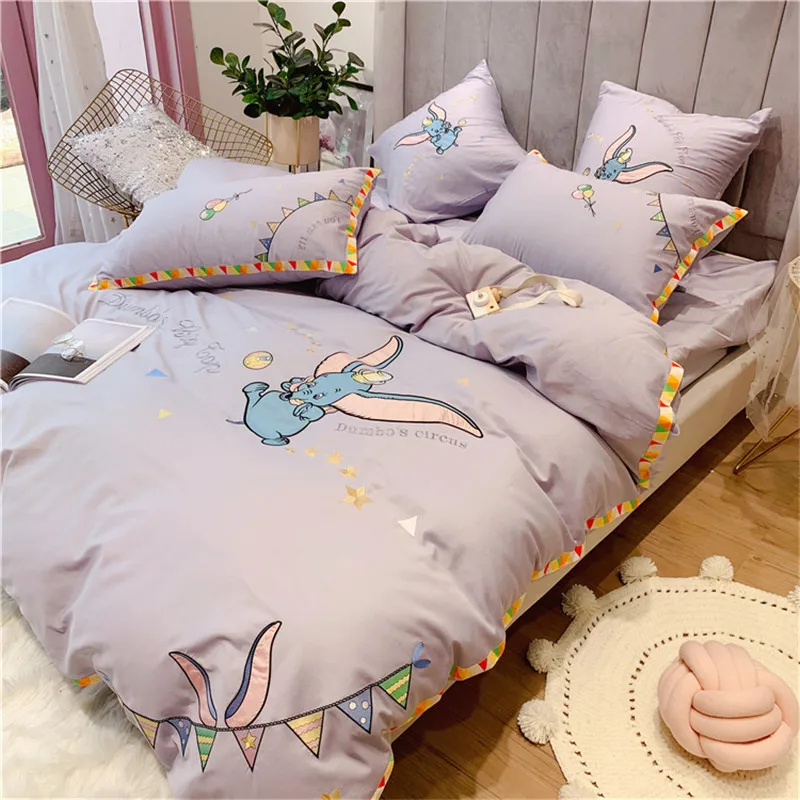 

Disney Cartoon Dumbo Bedding Sets Boy Girls Kid Adult Twin Queen Super King Duvet Cover Set Pillowcase Quilt Blanket cover Sheet