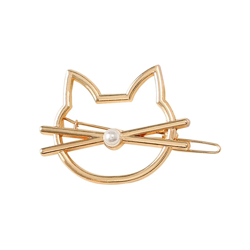 Заколки для волос женские золотистые/Серебристые геометрические из сплава