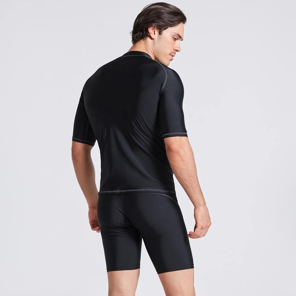 Men's New Quick Dry Short Sleeve Windproof Men's Swimwear Top Swimwear UPF 50+ Men's Beach Windproof Snorkeling Surf Shirt 2022