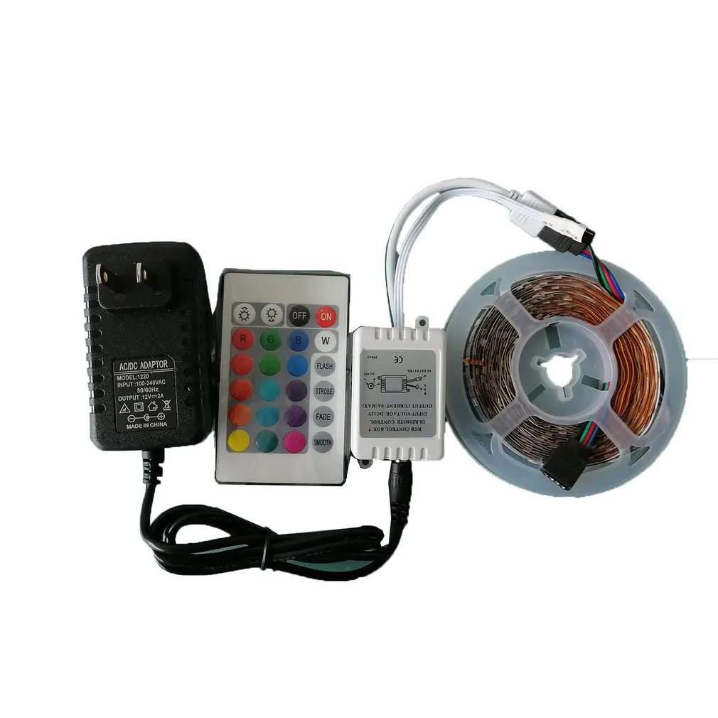 Светодиодная лента для ночника шатер с 24 кнопочным контроллером Набор цветных
