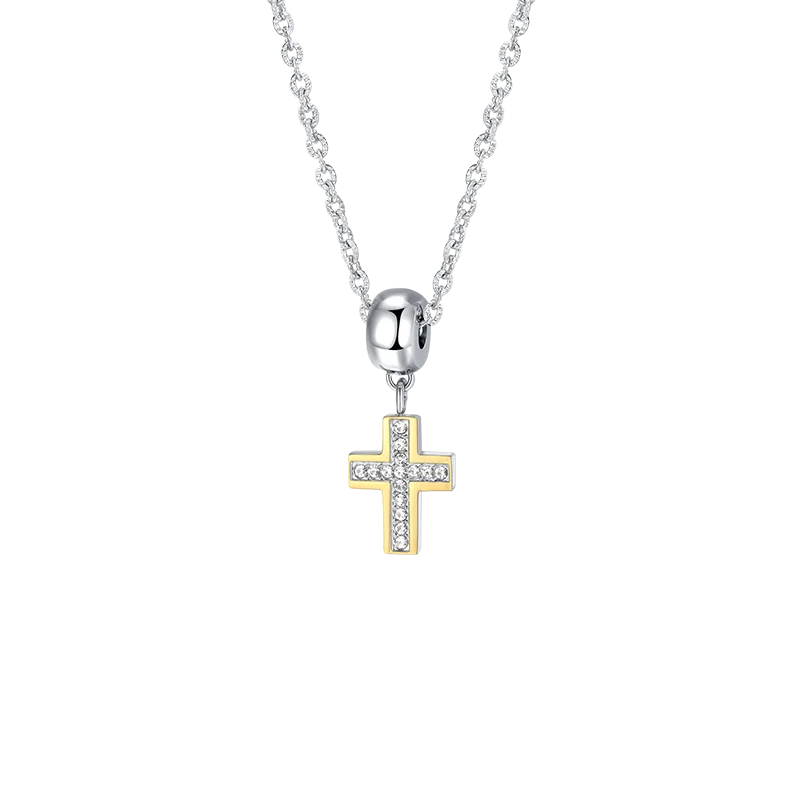 

Brosway Original Fashion Titanium Steel Ladies Necklace Cross Exclusive Necklace Pendant Female Clavicle Chain for Girlfriend