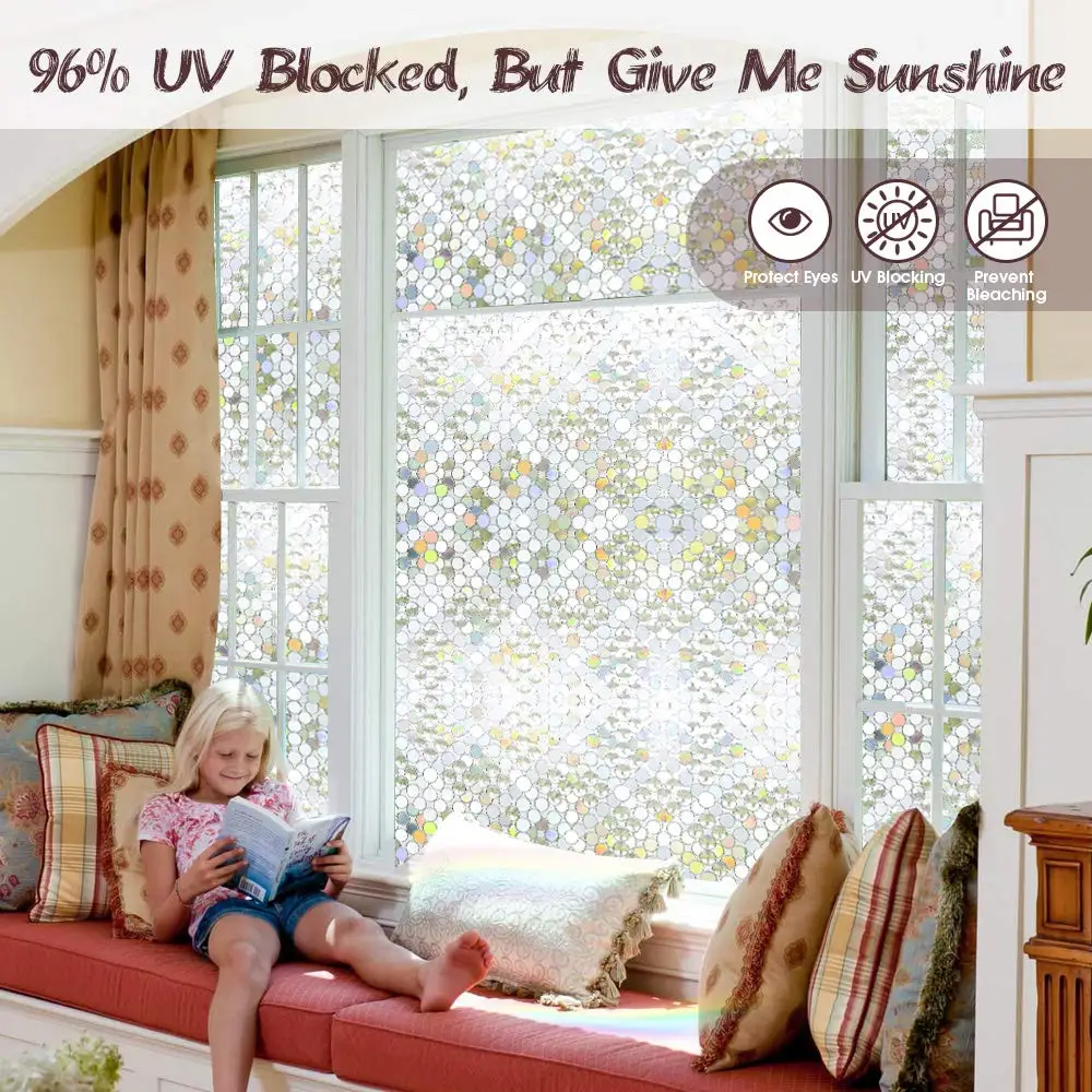 3D воздушно-пузырьковая оконная пленка Конфиденциальная декоративная травленная