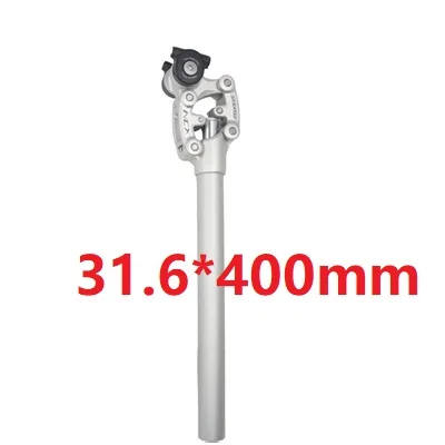 Silver 31.6x400mm Suntour велосипедная амортизация Подседельный штырь 27,2 мм 31,6 мм 350/400 мм черный/серебристый MTB горный велосипед Демпфирование сиденья трубчатая штанга - Цвет: Silver 31.6x400mm