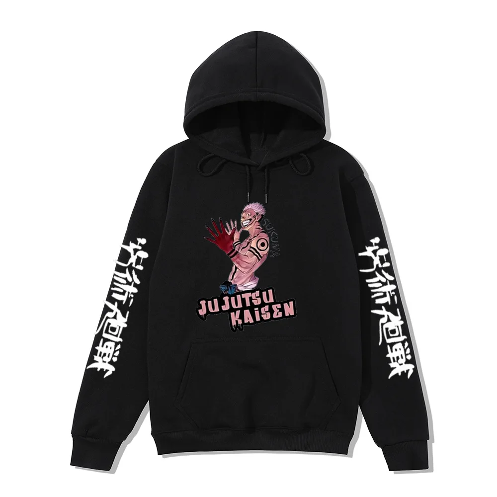

Толстовка с капюшоном с рисунком аниме, пуловеры, топы, одежда для пар, свободная повседневная осенне-зимняя одежда Uniex с длинными рукавами д...