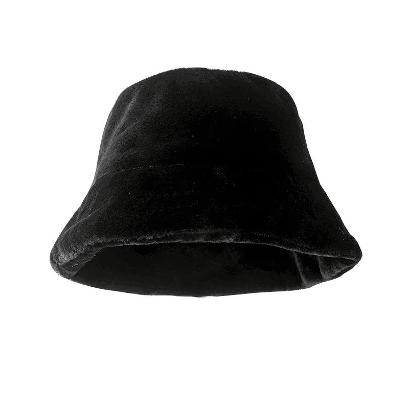 

Faux Rabbit Fur winter women hat Bucket Hat Autumn Fisherman Hat Outdoor Travel Hat Sun Hats for Men and Women Panana