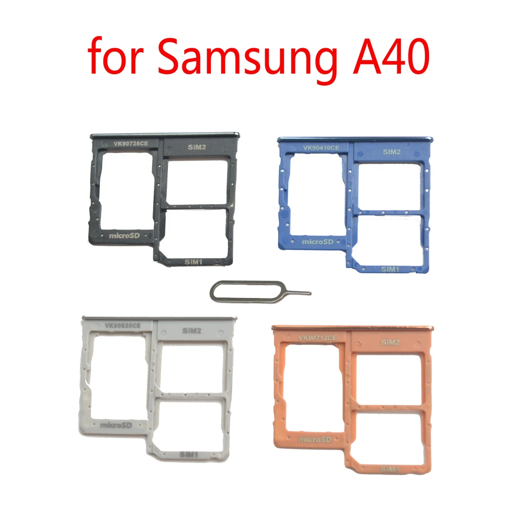 

Phone SIM Card Holder Slot For Samsung Galaxy A40 A405 A405F A405FN A405FM Original Nano SIM Micro SD Card Tray Adapter