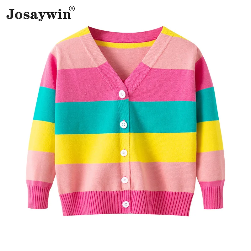 

Fashion Winter Clothes Baby Girl Rainbow Sweater Kids Cardigan for Girl Boys Knitted Sweater Soft Autumn Children Sweater