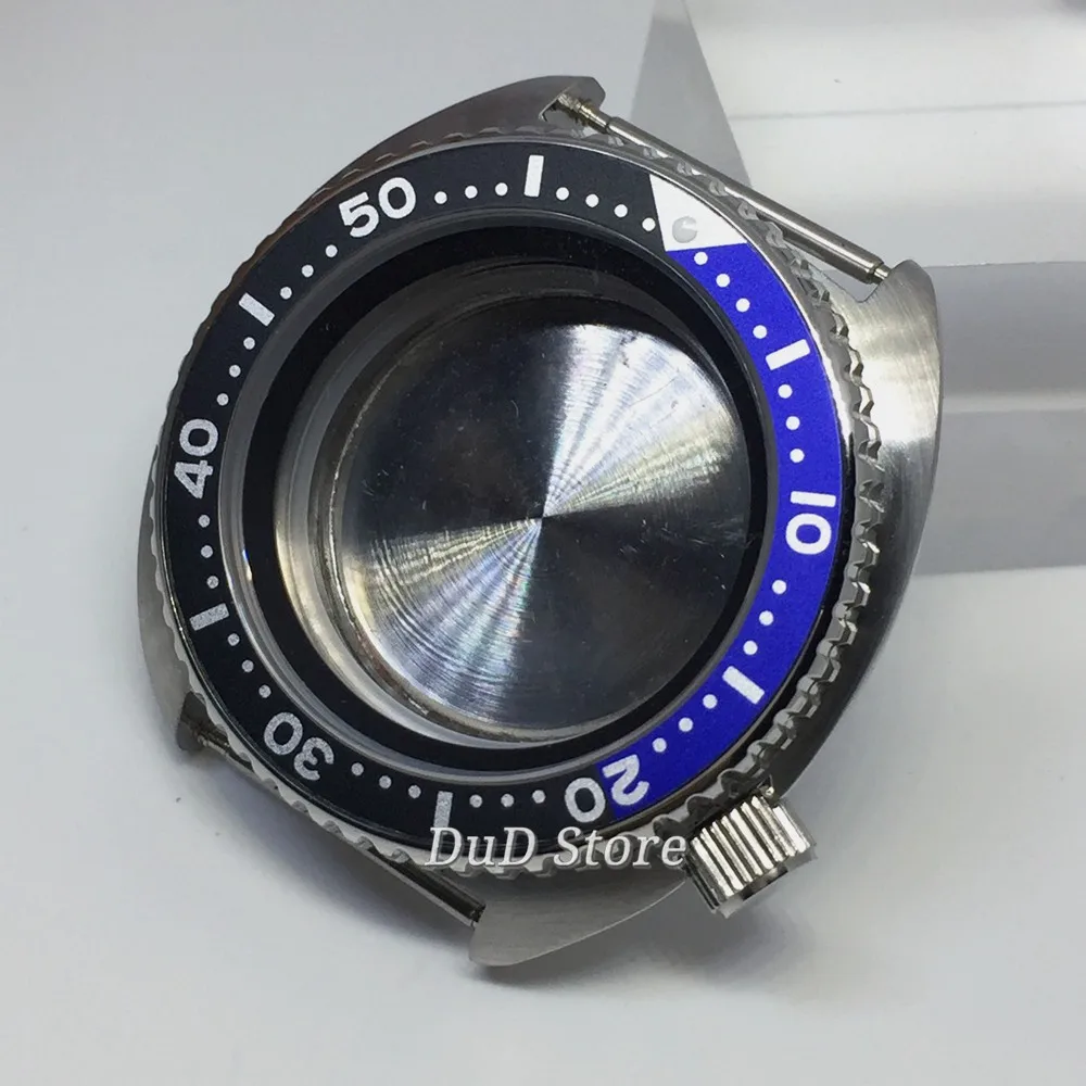 

BLIGER New 45mm Black inner bezel silver case sapphire glass green black red blue bezel fit NH35 NH36 movement