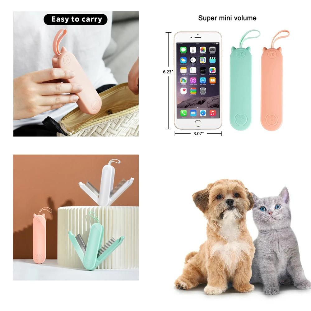 

Dog Cat Deshedding Shedding Brush 2 Sided Pet Grooming Tool for Deshedding Mats
