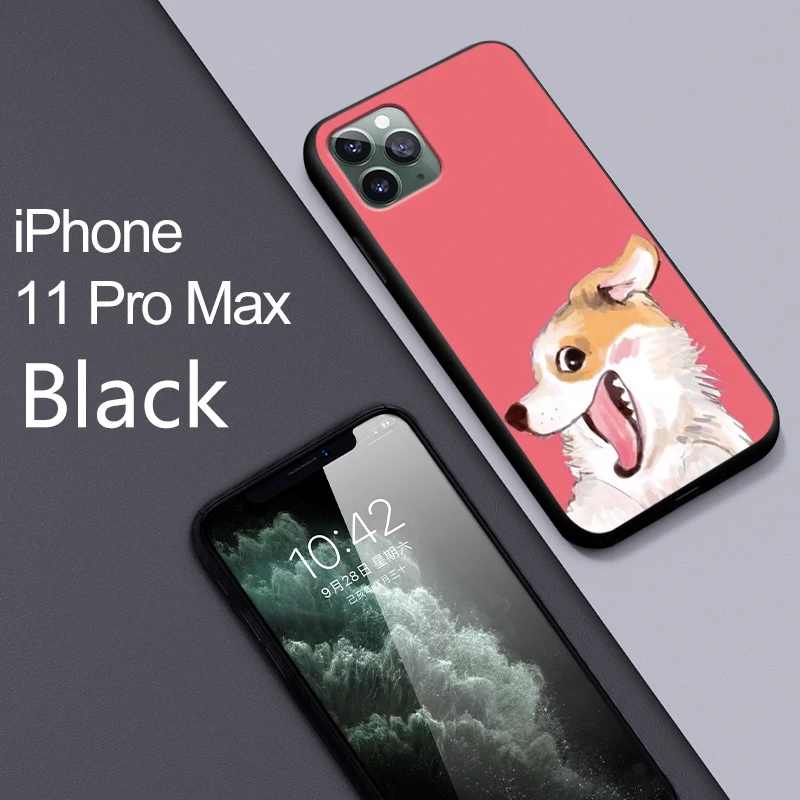 Чехол для телефона iPhone 11 Pro Max XR XS MAX X Fashion dog Apple 8 7 6 5S s Plus Мягкий Силиконовый ТПУ