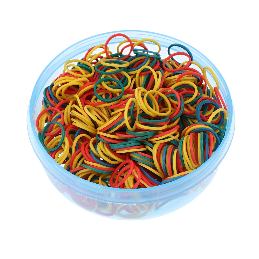 

1 Box Durable Rubber Hair Ties Hair Head Super Elastic Bands Coloful