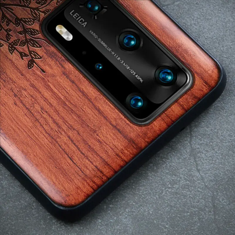Чехол LYBALL деревянный для телефона Huawei из натурального дерева + задняя крышка ТПУ