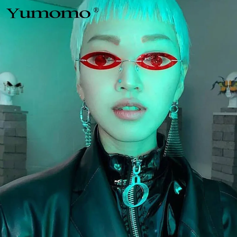 2020 Новая мода с рисунком в виде глаз маленького солнцезащитные очки женщин полый