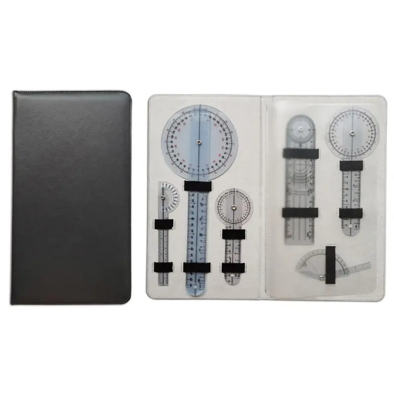 

3/5/6Pcs/set 180/360 Degree Goniometer Finger Spinal Ruler Architecture Design