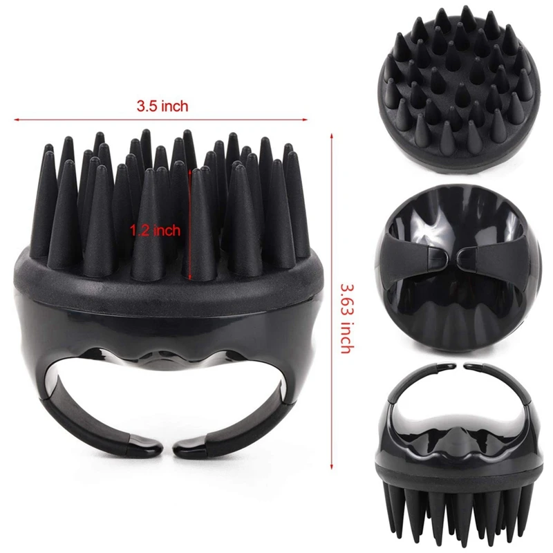 

2 Pcs Silicone Hair Scalp Shampoo Massage Brush Shower Head Massager Hair Scrubber for Dandruff
