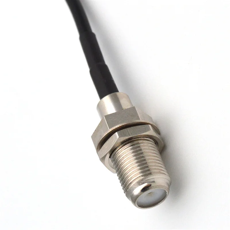 

100Pcs F Female to CRC9 Right Angle Connector for RG174 Pigtail Cable 15cm 6 Inch Adapter