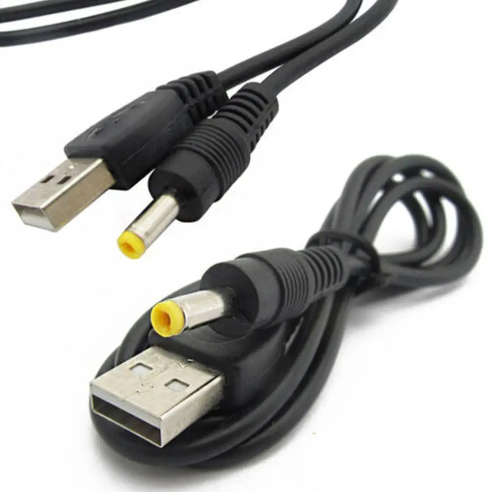 1 шт. 0,8 м кабель подходит для PSP 1000 2000 3000 USB зарядный кабель USB к DC 4,0x1,7 мм разъем 5 в 1A зарядный кабель