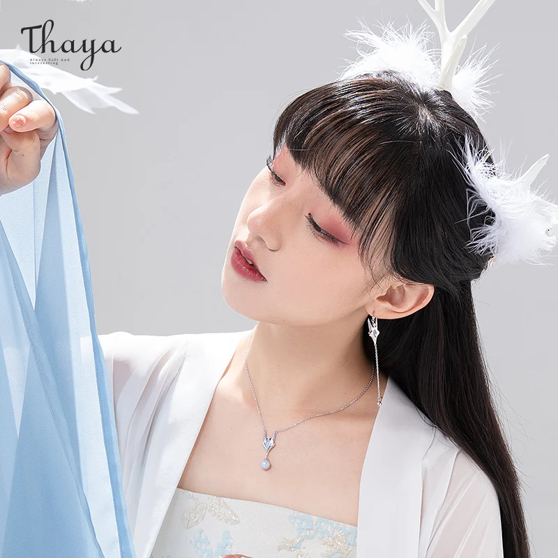 Ожерелье Thaya с лисьей головой бусинами фиолетовыми животными | Украшения и
