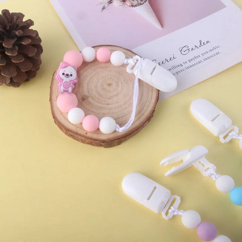 

Pacifiers Kids Nipples Clip Chain Infant Child Soother Beaded Chains Teethers Baby Care Universal Holder Leash