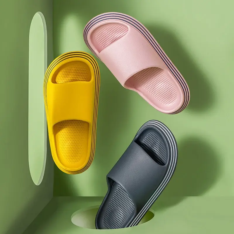 

Thick Platform Slippers Women Indoor Bathroom Slipper Soft EVA Anti-slip Lovers Home Floor Slides Ladies Summer Shoes 2021
