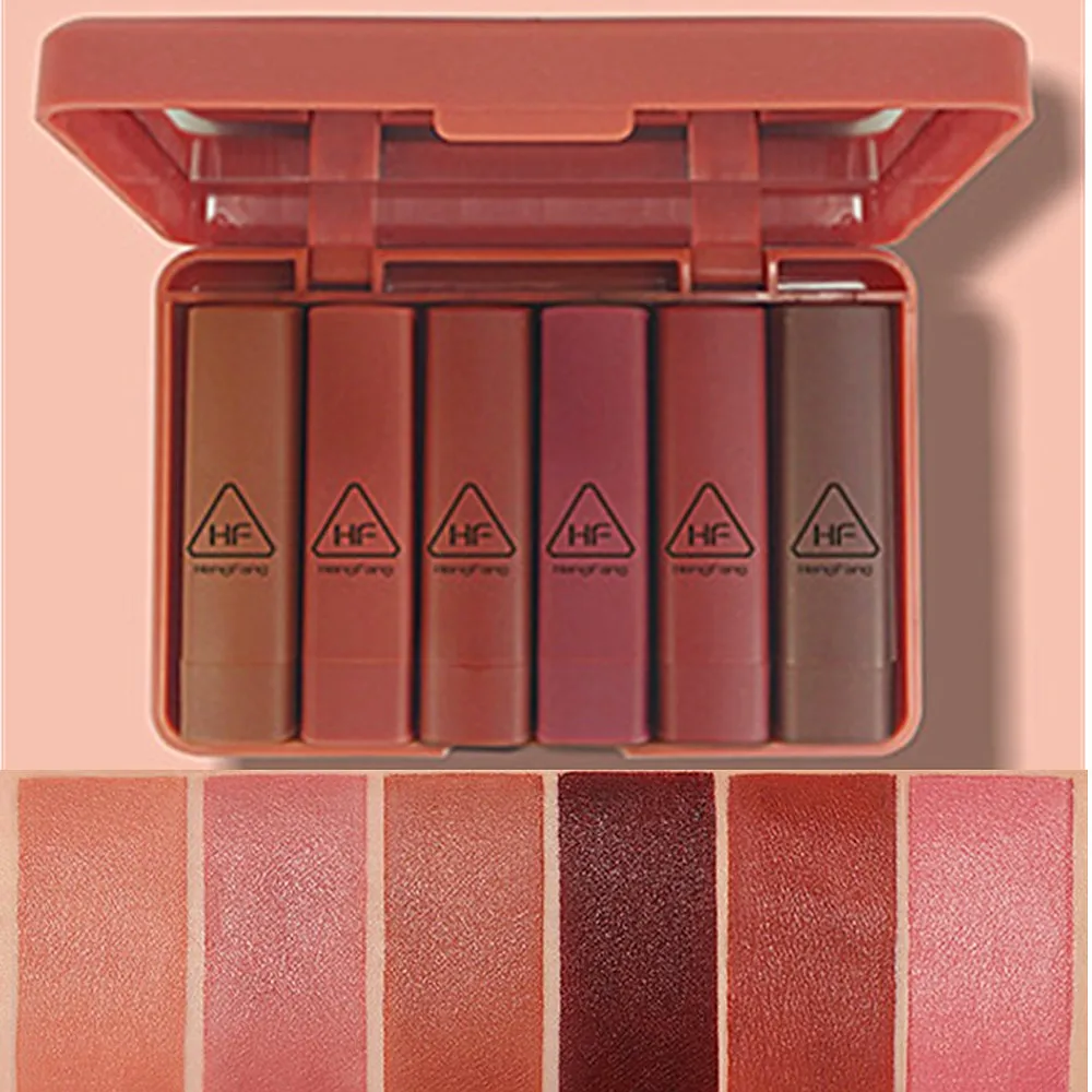 

Набор матовых блесков для губ, 6 шт./компл., жидкая помада, водостойкая Длинная женская подводка для губ, набор косметики для красоты