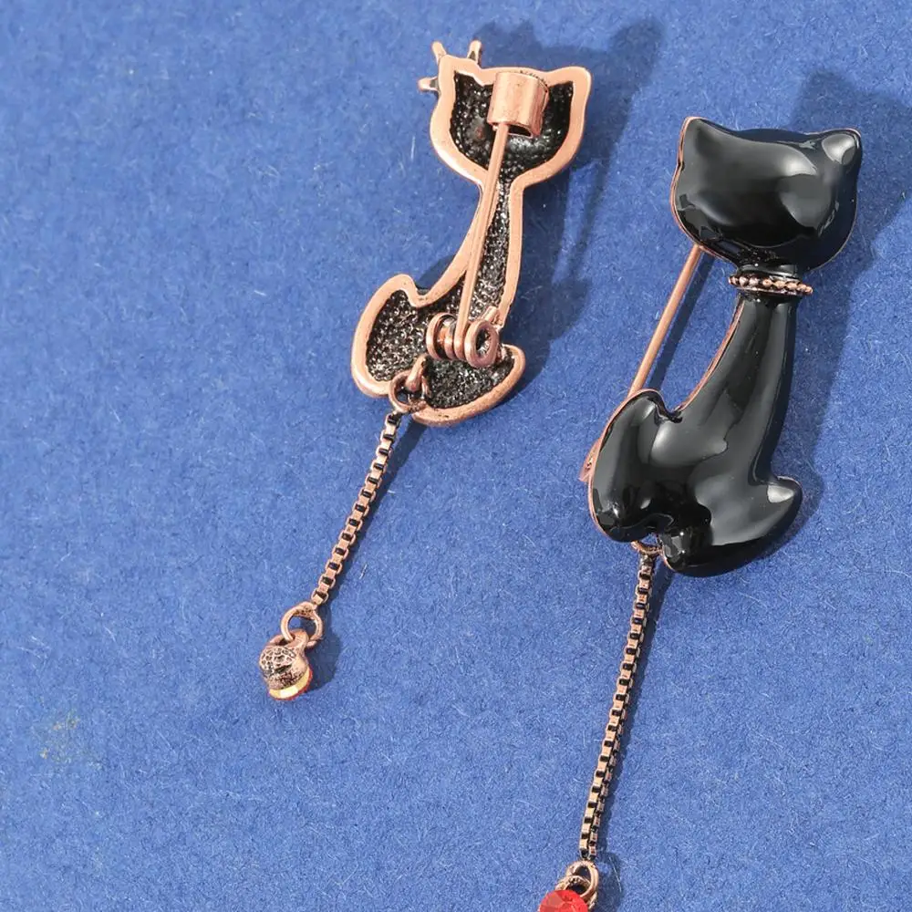 Neoglory милые черные пары броши кошки таинственные и элегантные заколки аксессуары