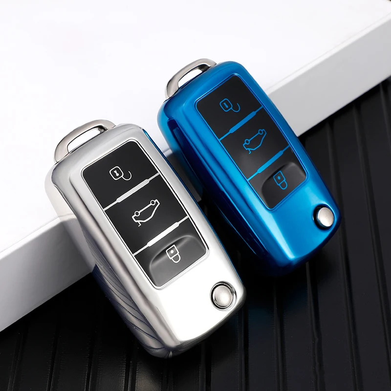 

Чехол для автомобильного ключа из ТПУ для VW Volkswagen Polo Tiguan Passat B5 B6 B7 Golf 4 5 6 MK6 Jetta Lavida для Skoda Octavia чехол для кольцевого ключа