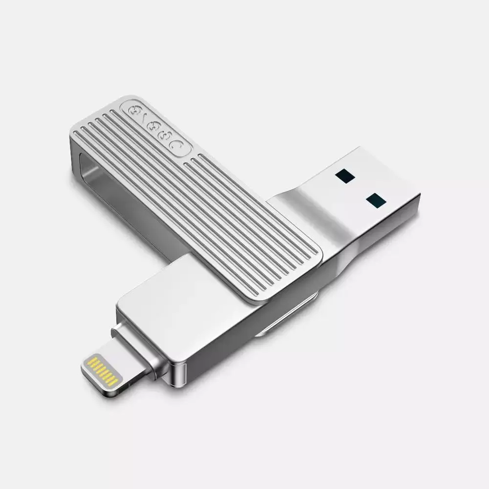 LightningXUSB 128GB Xiaomi Jessis U диск 32 Гб 64 Гб 128 ГБ рекордер тип-c двойной USB флеш-накопитель OTG USB 3,1 USB флешка для телефона планшета ПК MAC - Цвет: LightningXUSB 128GB
