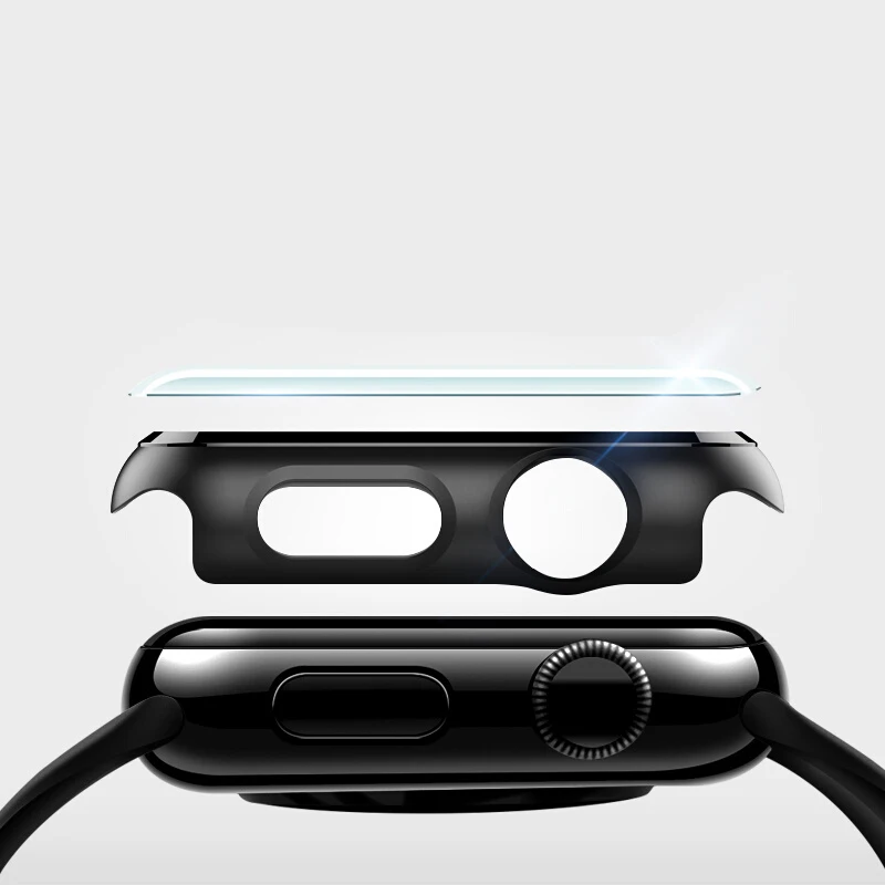 Case+Tempered Glass For Apple Watch 40mm 44mm Series 5 4 Screen Protector coverage Bumper case for i watch 3 2 38mm 42mm | Мобильные