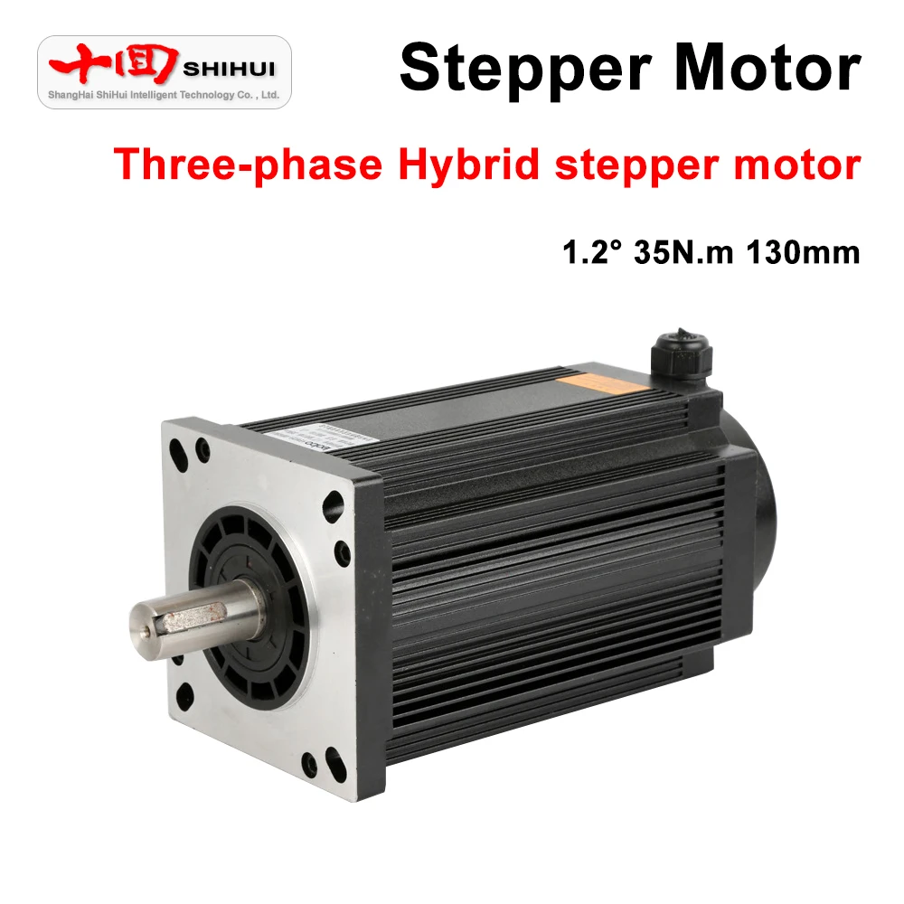 

NEMA52 220V Three-Phase Hybrid Stepper Motor 1.2° 35N.m 130BYG350C 130 Type Aluminum/Iron Housing 200rpm AC Motor