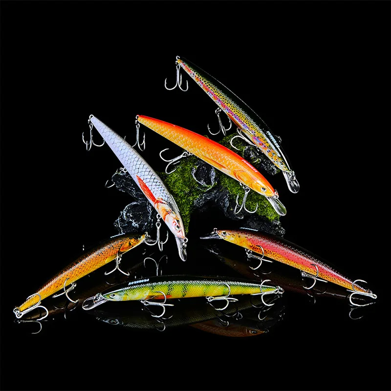 

1 PCS/lot 11.5cm 9g Fishing Lure Minnow Hard Bait with 3 Fishing Hooks Fishing Tackle Lure 3D Eyes Free Shipping