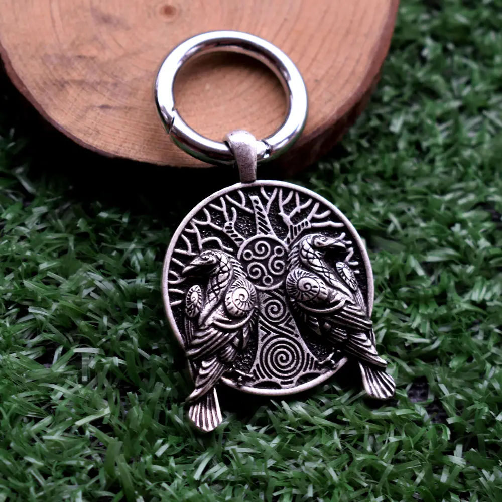 SanLan 1 шт. викингов пара брелок Raven