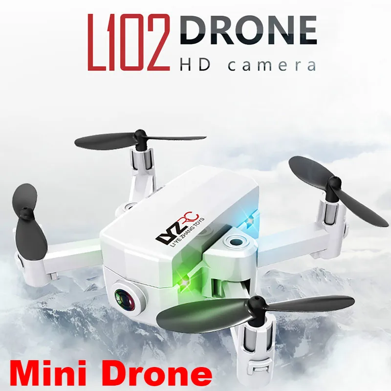 Мини складной Радиоуправляемый Дрон HD камера микро Квадрокоптер L102 WiFi FPV умная